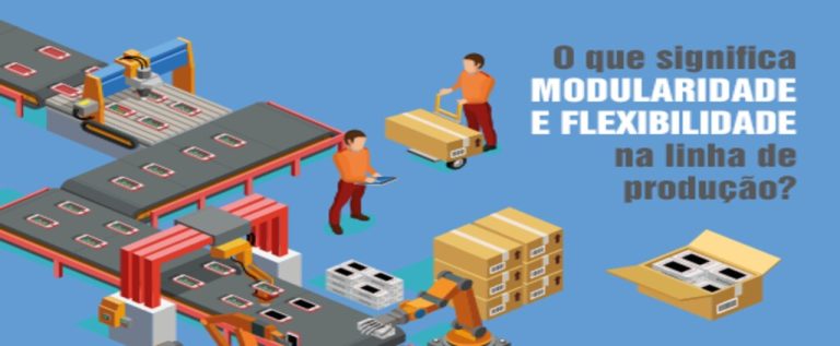 funcionários aplicam os conceitos de modularidade e flexibilidade na indústria
