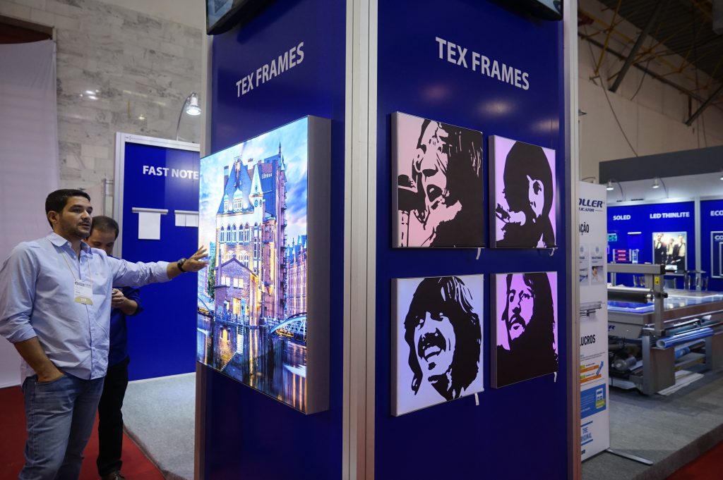 Sucesso na Europa, molduras de alumínio para painéis em tecido são apresentadas na   Serigrafia SIGN