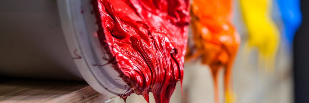 Composição das tintas para serigrafia