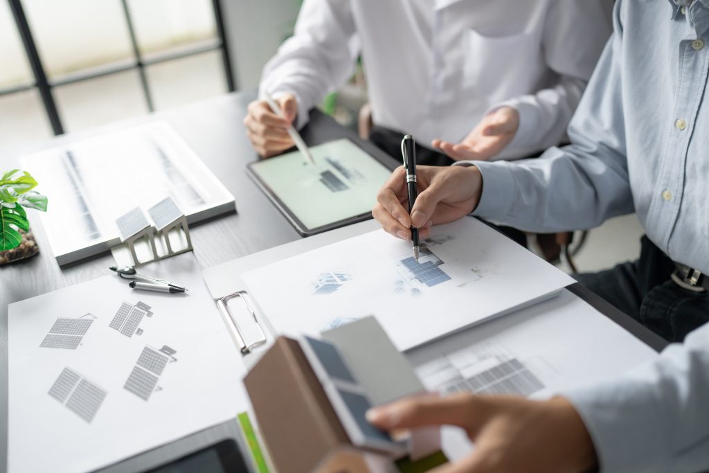 Projeto de fachada com energia solar