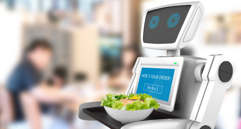 Robôs atendentes e Inteligência Artificial para o food service.png