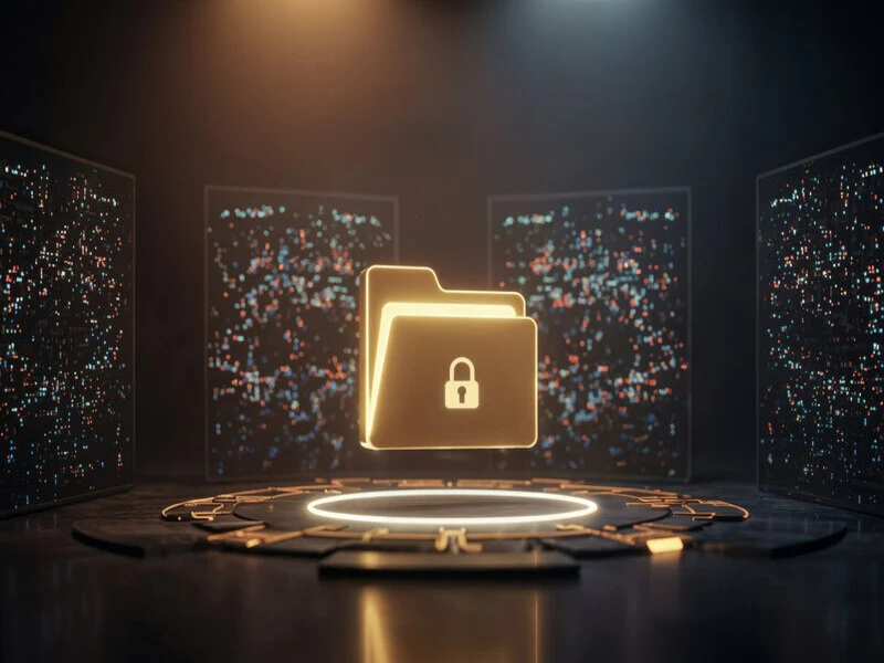 arquivo com cadeado representando a segurança de como funciona o blockchain