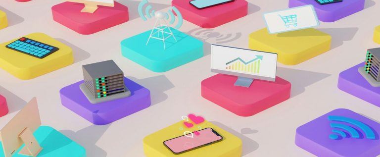 blocos com aparelhos que funcionam com 5g e internet das coisas