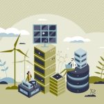 desenho de um data center sustentável com energia renovável