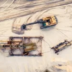 empresa que usa tecnologias para mineração sustentável vista de cima