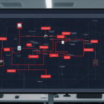 A magem apresenta uma interface de software avançada voltada para a segurança cibernética e monitoramento de rede, especificamente focada em Shadow IoT (Internet das Coisas).