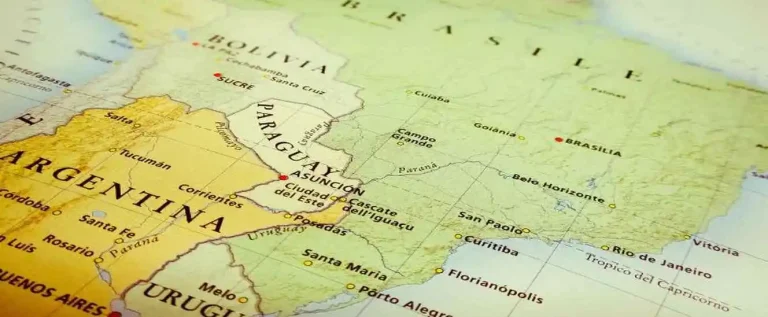 representação de corredor bioceânico visto no mapa