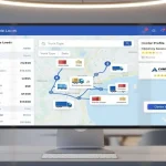 tela de computador com plataforma de marketplace de frete para transportadoras