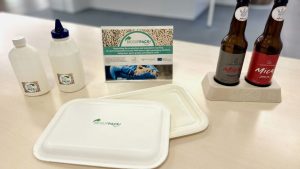 Embalagens produzidas a partir do bioplástico PHA e PHB, obtidos no bagaço de grãos