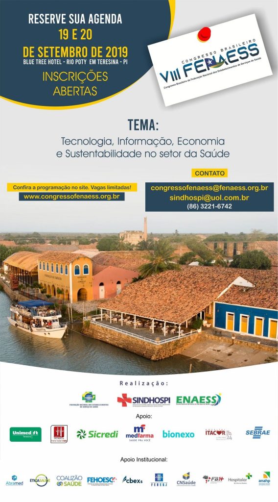 Fenaess e Sindhospi preparam para setembro VIII Congresso Brasileiro Fenaess