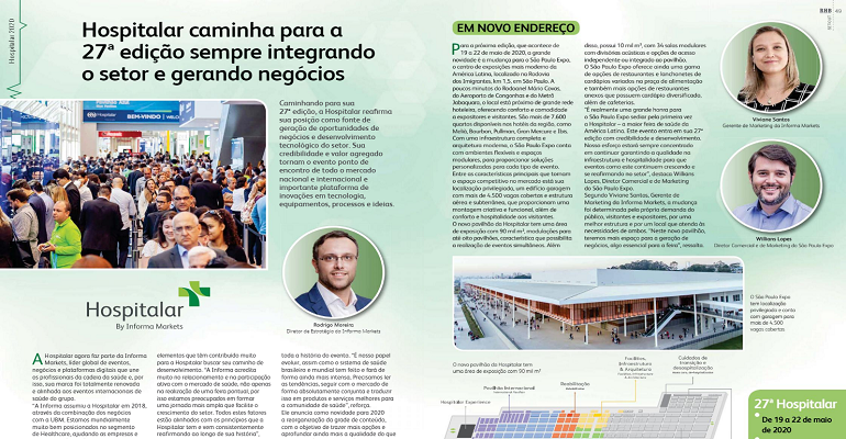 Revista Hospitais Brasil publica matéria especial sobre a Hospitalar