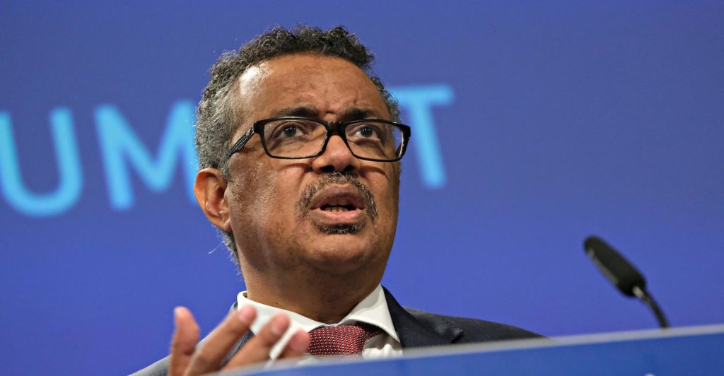 Tedros Adhanon fala no maior evento virtual de saúde do mundo