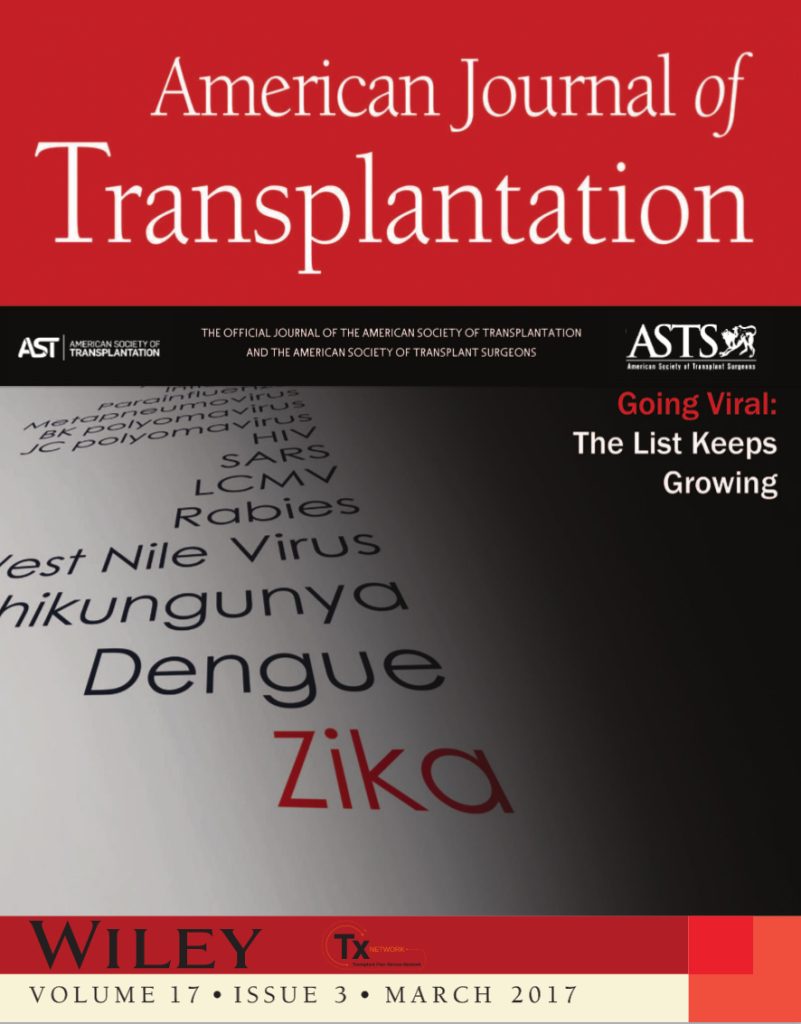 Estudo da Funfarme/Famerp ganha capa de principal revista de transplantes
