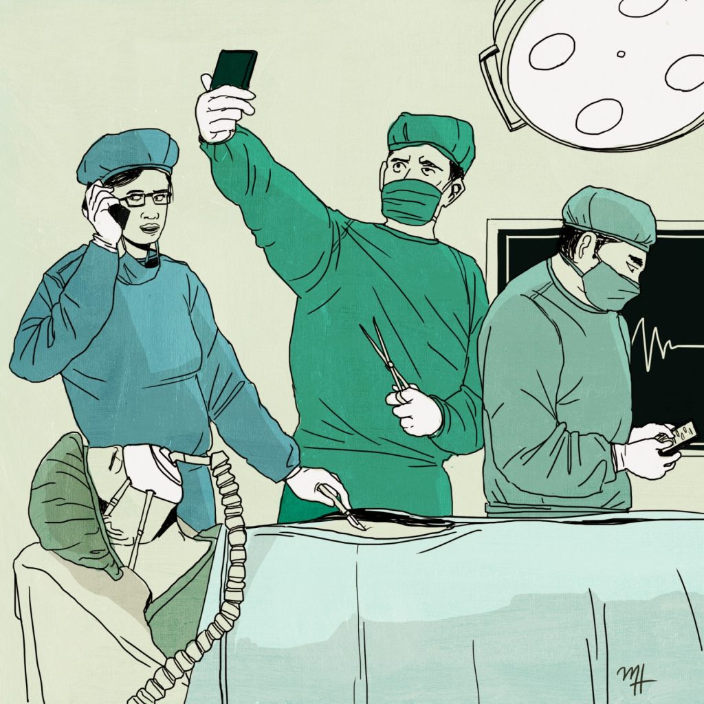 Sobre uso de smarthphones e apps nos hospitais