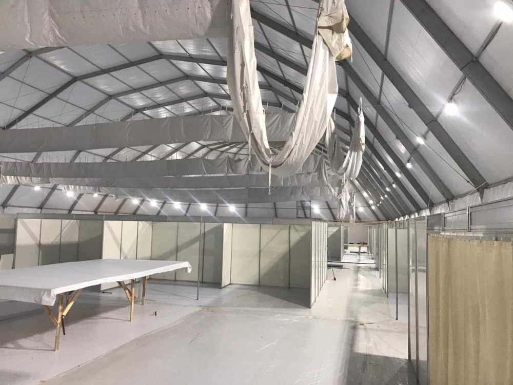 Obras avançam no Hospital de Campanha do Parque dos Atletas