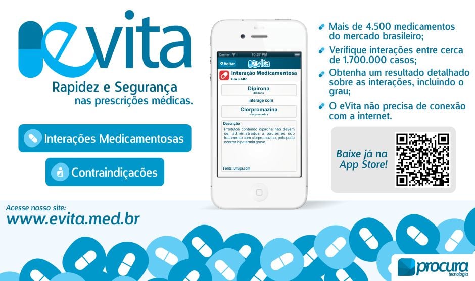 Dúvidas sobre interações medicamentosas? Então consulte o eVita! (#H20LA)