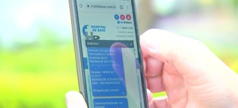 Hospital de Base ganha tecnologia para levar informações às famílias dos pacientes com Covid-19