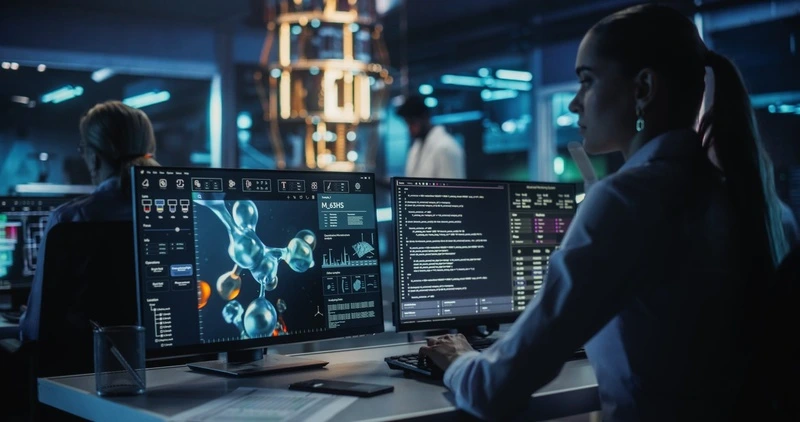 médica avalia dados fornecidos pelo agentic ai na saúde pelo computador