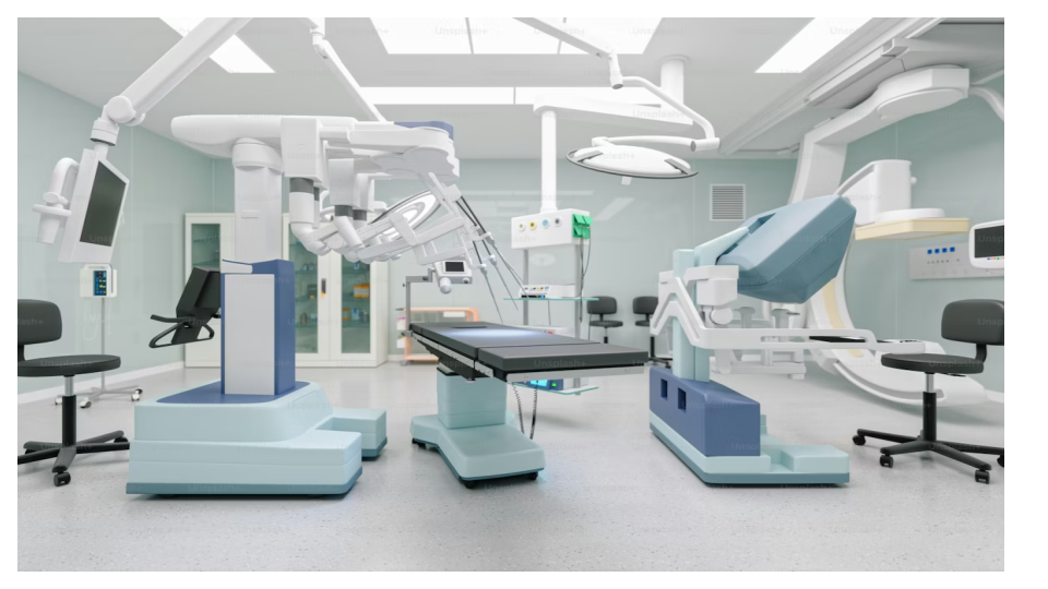 Imagem mostra equipamento hospitalar tecnológico